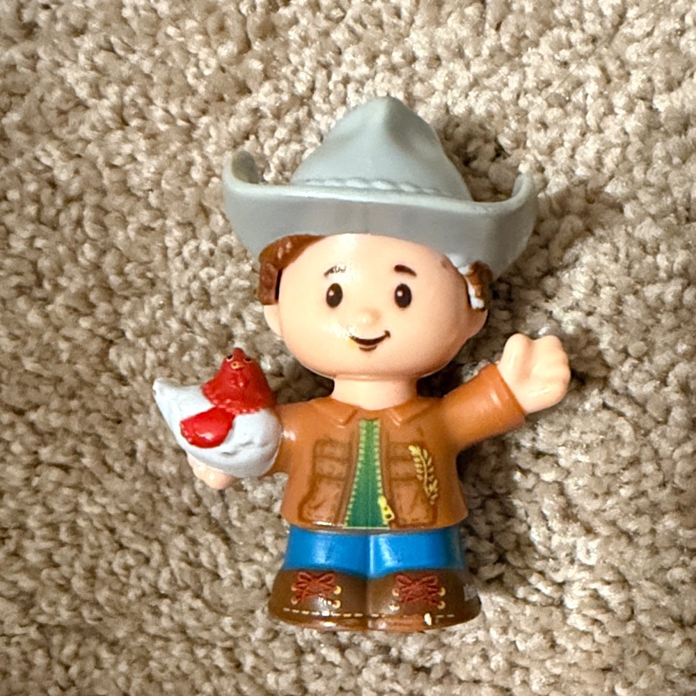 Fisher Price Little People 2016 Cowboy Farmer With Chicken